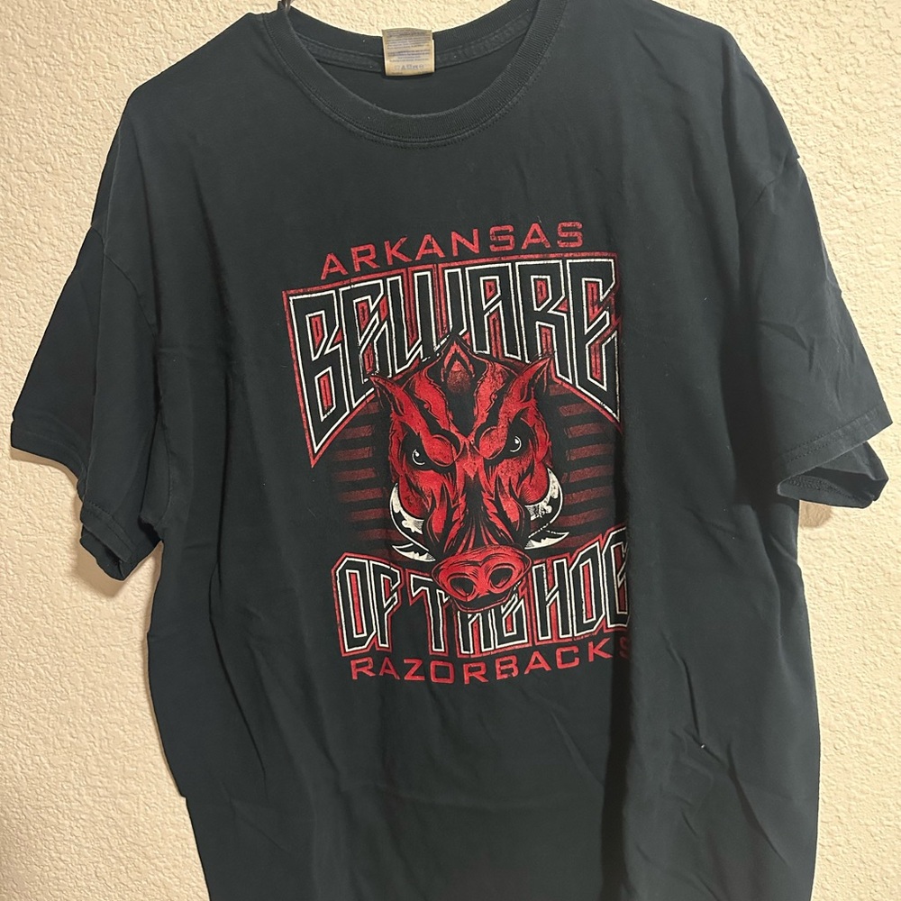 Arkansas Razorbacks Beware of the Hog Tshirt XL black College Sports - Picture 1 of 4